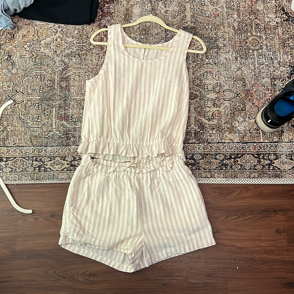 Striped Linen Summer Set